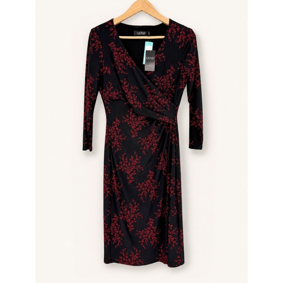 Lauren Ralph Lauren Dresses & Skirts - NEW Lauren Ralph Lauren Women 4 Cleora Dress Floral Faux Wrap Career Office Work
